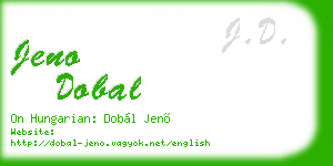 jeno dobal business card
